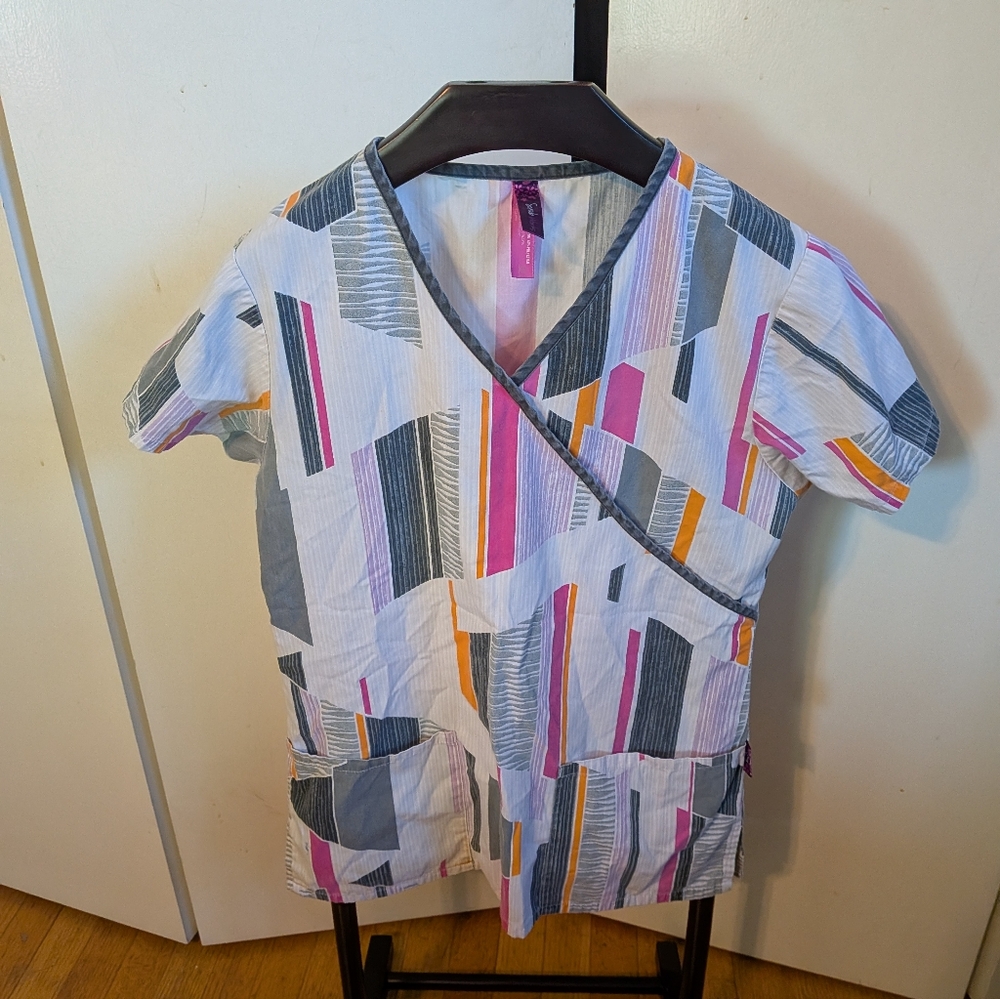 Colorful Geometric Women's Short Sleeve Top